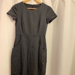 Theory Wool Pinstripe Dress